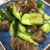 砂肝とキュウリの炒め和え