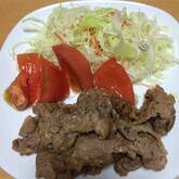 漬け豚肉のショウガ焼き