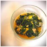 豚とホウレン草の卵とじ