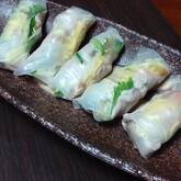豚しゃぶの薬味たっぷり生春巻き