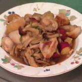 鶏肉とキノコのおろし和え