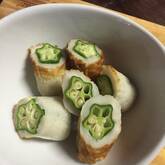 ちくわのオクラ詰め