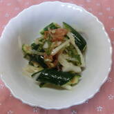 キュウリの梅和え