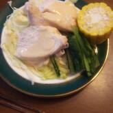 蒸し鶏・マヨソース