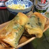 さっぱり梅おかか入り！ささみとチーズの春巻き