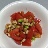 トマトとミックスビーンズのビネガーサラダ