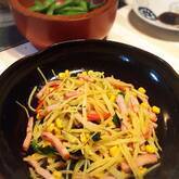 シャキシャキジャガイモとベーコン炒め