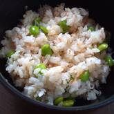 枝豆の梅ジャコごはん