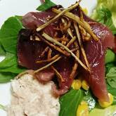 お刺身わさびドレッシングサラダ