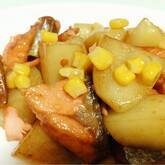 ジャガイモと鮭のサラダ