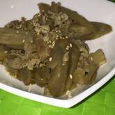新ゴボウと牛肉の煮物