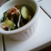 キュウリとカニカマの酢の物