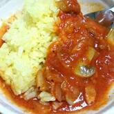 鶏肉のケチャップ煮ライス