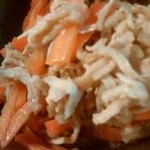 ニンジンのゴマ風味酢の物