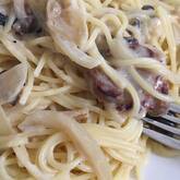 ベーコンとキノコの豆乳スープ