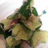 キュウリのツナゴマ和え