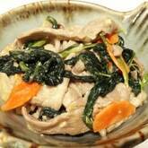 ホウレン草と牛肉の炒め物