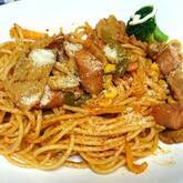 たっぷりケチャップのナポリタン