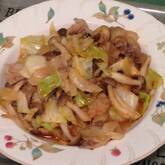 豚バラ肉の辛みそ炒め