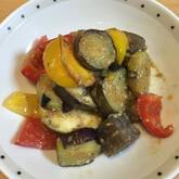 野菜だけでこってり！ナスとコンニャクのゴマみそ和え