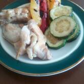 鶏肉と野菜のグリルガーリックソース