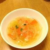 キャベツのせん切りスープ