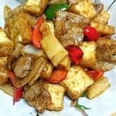 豚肉と厚揚げのピリ辛みそ炒め