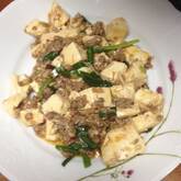 豆腐とひき肉のピリ辛炒め