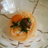 さっぱり！トマトとオリーブオイルめんつゆのそうめん