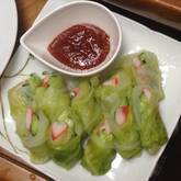 キャベツの生春巻き風