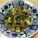 キュウリとジャコの炒め物