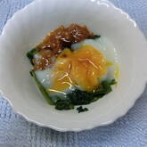 ホウレン草の温卵和え