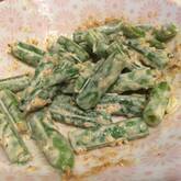 サヤインゲンのゴママヨ和え