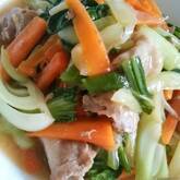 子供に人気！チンゲン菜と豚肉の中華炒め 野菜たっぷり