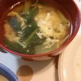 小松菜のかきたま汁