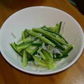 細切りキュウリの甘酢和え