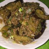 ひき肉とナスのピリ辛みそ丼