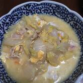 干し白菜と鶏もも肉のあんかけ