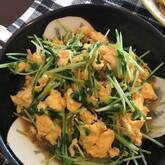 豆苗のオイスター炒め