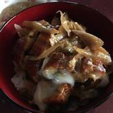 ウナギとゴボウの卵とじ丼