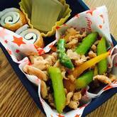 豚とアスパラの生姜焼き