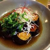 揚げナスのネギソース