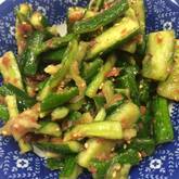 キュウリの梅和え