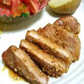 漬け豚肉のショウガ焼き