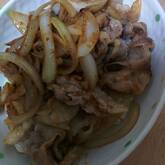 豚薄切肉のショウガ焼き