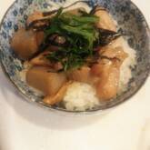 鶏と板コンの照り焼き丼