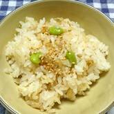 モチモチ！ ホタテ入り豆ごはん