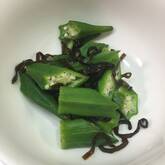 スピード副菜！オクラの塩昆布和え