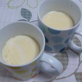 マグカップに材料を入れるだけ！レンジでプリン