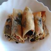 シイタケとタケノコのピリ辛春巻き